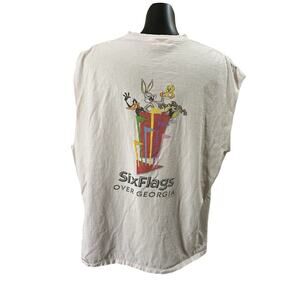 Distressed Vintage 1999 Six Flags Over Georgia T-Shirt – Size XXXL